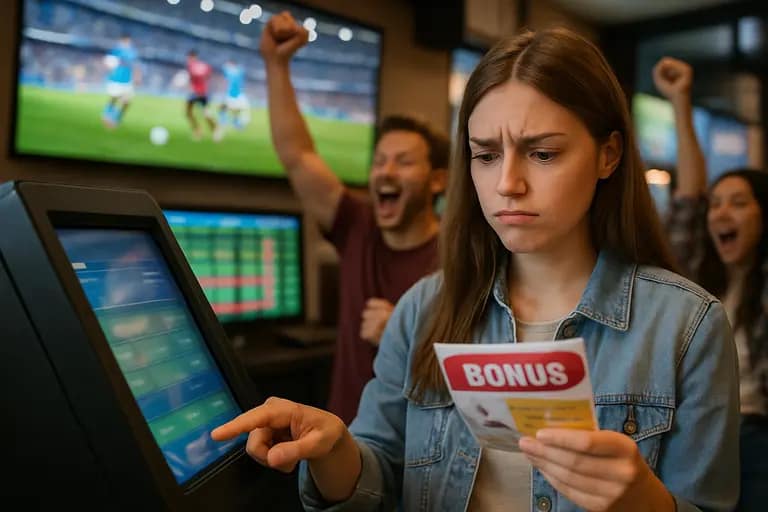 Promotion offer beside a notebook with wagering terms and calculations