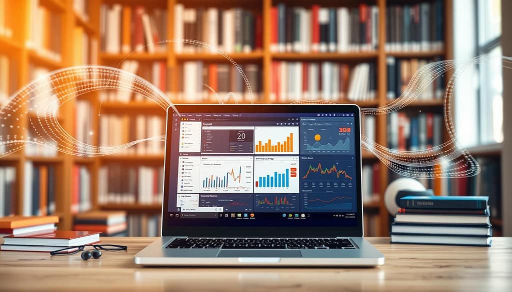 A visually engaging and informative illustration of a data sourcing and cleaning process for a Python sports model. In the foreground, a clear, organized workspace features a laptop displaying a colorful, interactive dashboard showing various data visualizations, such as graphs and charts related to sports statistics. Middle ground includes data feeds represented as dynamic, flowing digital streams leading into the laptop, symbolizing the legal data sourcing aspect. In the background, a soft-focus library filled with books on data science and sports analytics creates an academic atmosphere. The scene is well-lit with a warm, inviting glow, suggesting innovation and professionalism, captured with a slight angle to create depth. A visually engaging and informative illustration of a data sourcing and cleaning process for a Python sports model. In the foreground, a clear, organized workspace features a laptop displaying a colorful, interactive dashboard showing various data visualizations, such as graphs and charts related to sports statistics. Middle ground includes data feeds represented as dynamic, flowing digital streams leading into the laptop, symbolizing the legal data sourcing aspect. In the background, a soft-focus library filled with books on data science and sports analytics creates an academic atmosphere. The scene is well-lit with a warm, inviting glow, suggesting innovation and professionalism, captured with a slight angle to create depth.