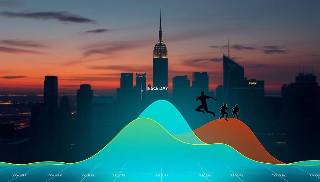A visually striking illustration depicting the interplay of time-of-day edges and liquidity cycles in a market setting. In the foreground, a graph showcasing fluctuating market trends with clear indicators of peak liquidity times represented through vibrant colors. The middle layer features silhouettes of various sports—soccer, basketball, and baseball—integrated into the graph to symbolize the diverse timelines across different sports. The background shows a dynamic city skyline at dusk, with soft lighting to create a professional atmosphere. The scene is captured with a wide-angle lens, emphasizing the breadth of the market's cycles. The overall mood is analytical yet energetic, inviting viewers to explore the intricate relationship between limits and liquidity throughout the day. A visually striking illustration depicting the interplay of time-of-day edges and liquidity cycles in a market setting. In the foreground, a graph showcasing fluctuating market trends with clear indicators of peak liquidity times represented through vibrant colors. The middle layer features silhouettes of various sports—soccer, basketball, and baseball—integrated into the graph to symbolize the diverse timelines across different sports. The background shows a dynamic city skyline at dusk, with soft lighting to create a professional atmosphere. The scene is captured with a wide-angle lens, emphasizing the breadth of the market's cycles. The overall mood is analytical yet energetic, inviting viewers to explore the intricate relationship between limits and liquidity throughout the day.