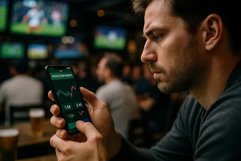 Analyst reviewing Kalshi prediction markets data on a trading desk