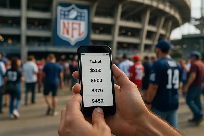 NFL Opener Pricing shown through fans entering a stadium before a regular-season game