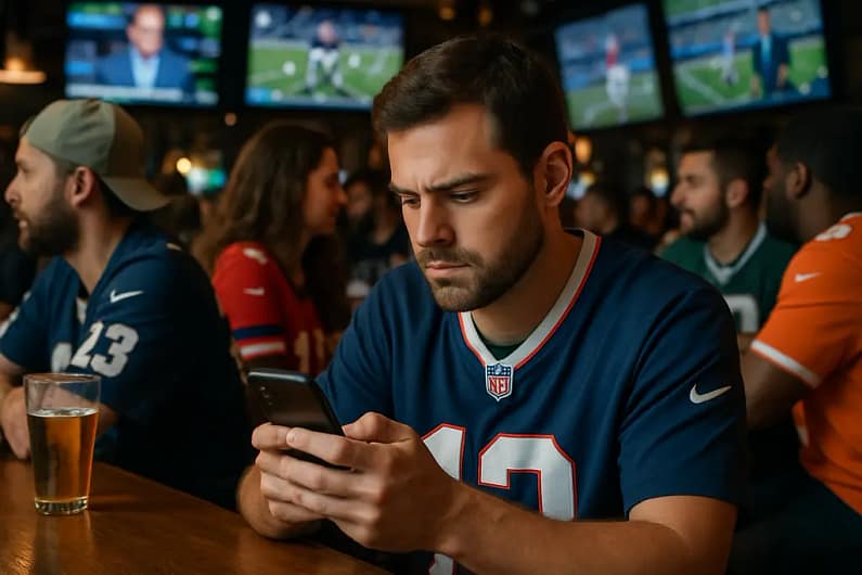 Analyst comparing player prop variety on multiple sportsbook screens before an NFL game